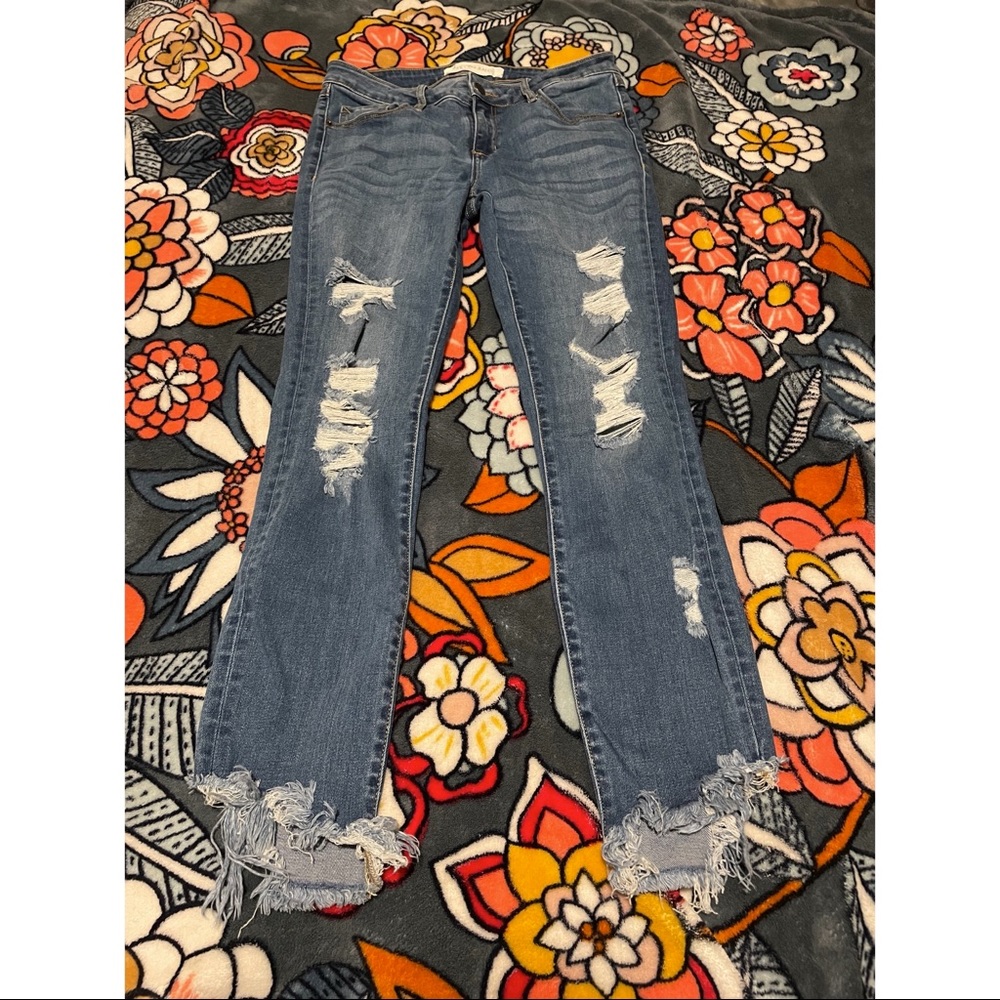 Hidden Jeans, Ripped and Cropped, Size 28